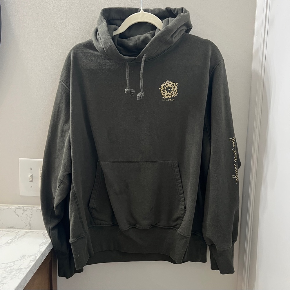 NATURAL LIFE Green Hoodie with Butterfly Design - Picture 4 of 6